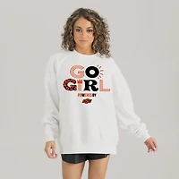 Women's Gameday Couture White Oklahoma State Cowboys PoweredBy Go Girl Premium Pullover Sweatshirt