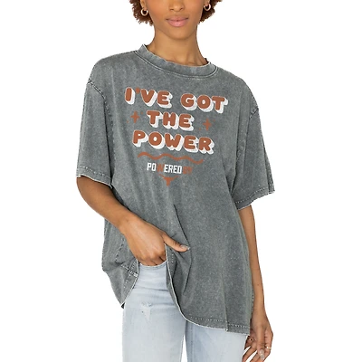 Women's Gameday Couture Gray Texas Longhorns PoweredBy Got the Power Oversized T-Shirt