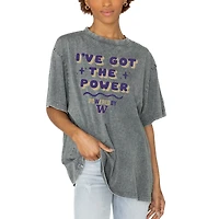 Women's Gameday Couture Gray Washington Huskies PoweredBy Got the Power Oversized T-Shirt