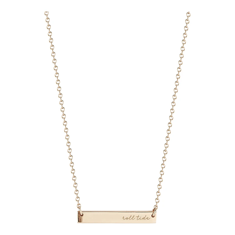 Women's Kyle Cavan  Gold Alabama Crimson Tide Horizontal Bar Necklace