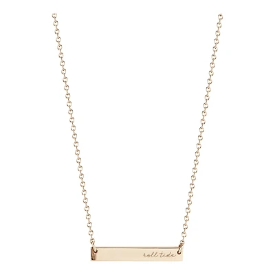 Women's Kyle Cavan  Gold Alabama Crimson Tide Horizontal Bar Necklace