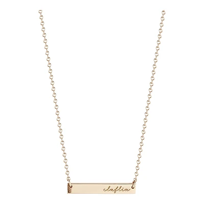 Women's Kyle Cavan  Gold Claflin Panthers Horizontal Bar Necklace