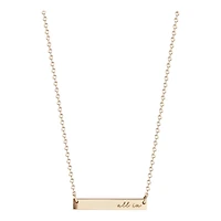 Women's Kyle Cavan  Gold Clemson Tigers Horizontal Bar Necklace