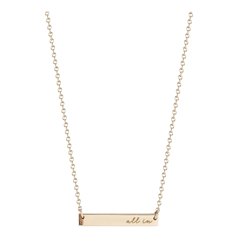 Women's Kyle Cavan  Gold Clemson Tigers Horizontal Bar Necklace