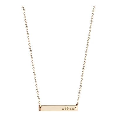 Women's Kyle Cavan  Gold Clemson Tigers Horizontal Bar Necklace