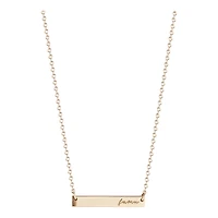Women's Kyle Cavan  Gold Florida A&M Rattlers Horizontal Bar Necklace