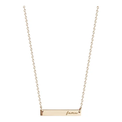 Women's Kyle Cavan  Gold Florida A&M Rattlers Horizontal Bar Necklace