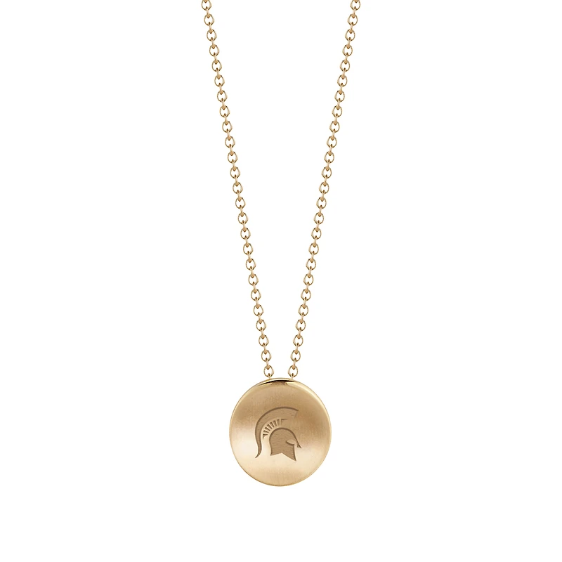 Women's Kyle Cavan  Gold Michigan State Spartans Logo Necklace