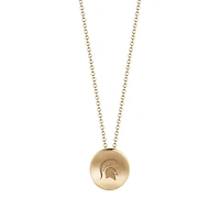 Women's Kyle Cavan  Gold Michigan State Spartans Logo Necklace