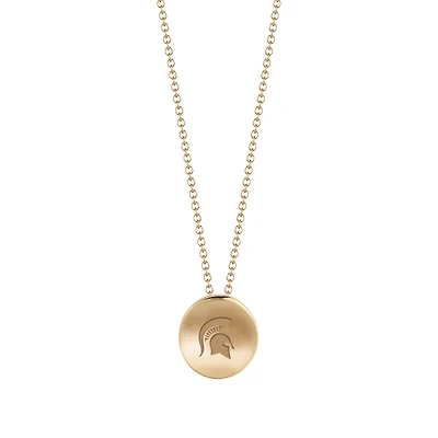Women's Kyle Cavan  Gold Michigan State Spartans Logo Necklace