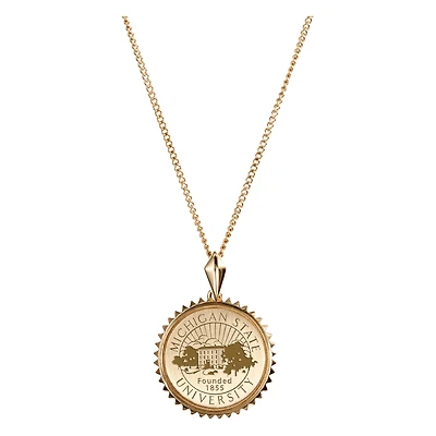 Women's Kyle Cavan  Gold Michigan State Spartans Sunburst Necklace