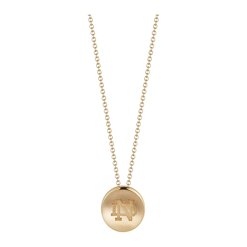 Women's Kyle Cavan  Gold Notre Dame Fighting Irish Logo Necklace