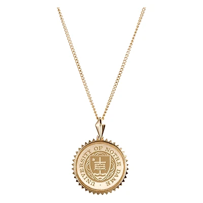 Women's Kyle Cavan  Gold Notre Dame Fighting Irish Sunburst Necklace