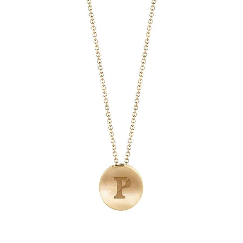 Women's Kyle Cavan  Gold Pennsylvania Quakers Logo Necklace