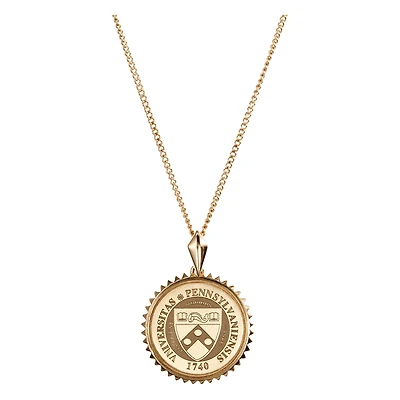 Women's Kyle Cavan  Gold Pennsylvania Quakers Sunburst Necklace