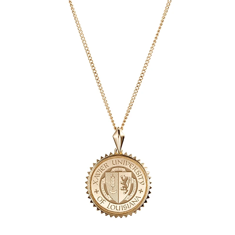 Women's Kyle Cavan  Gold Xavier University of Louisiana Gold Rush Sunburst Necklace