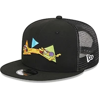 Men's New Era Black CatDog  Trucker 9FIFTY Snapback Hat