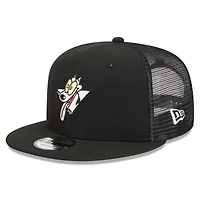 Men's New Era Black Rocko's Modern Life Spunky Trucker 9FIFTY Snapback Hat