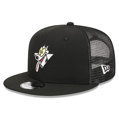 Men's New Era Black Rocko's Modern Life Spunky Trucker 9FIFTY Snapback Hat