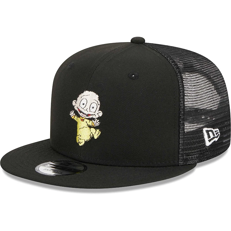 Men's New Era Black Rugrats Dil Trucker 9FIFTY Snapback Hat