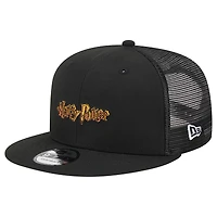 Men's New Era Black Harry Potter  Trucker 9FIFTY Snapback Hat