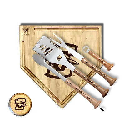 Baseball BBQ Creighton Bluejays 17" Trough Grand Slam Combo Set