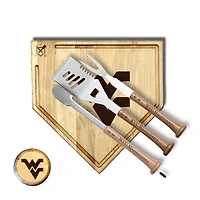 Baseball BBQ West Virginia Mountaineers 17" Trough Silver Slugger Combo Set