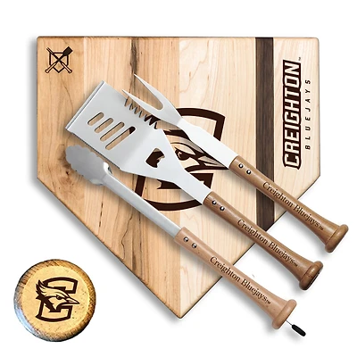 Baseball BBQ Creighton Bluejays 17" Silver Slugger Combo Set