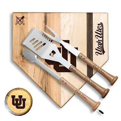 Baseball BBQ Utah Utes 17" Silver Slugger Combo Set