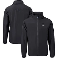 Men's Cutter & Buck  Black Texas A&M Aggies Big & Tall Charter Eco Knit Recycled Full-Zip Jacket