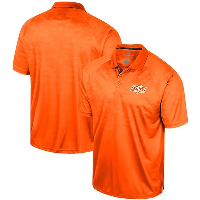 Men's Colosseum Orange Oklahoma State Cowboys Honeycomb Raglan Polo