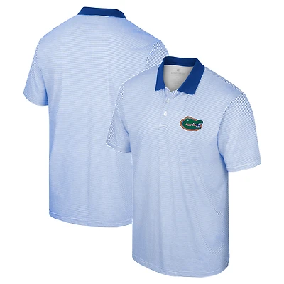 Men's Colosseum White/Royal Florida Gators Print Stripe Polo