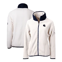 Women's Cutter & Buck  White Chicago Bears Helmet Logo Cascade Eco Sherpa Full-Zip Fleece Jacket