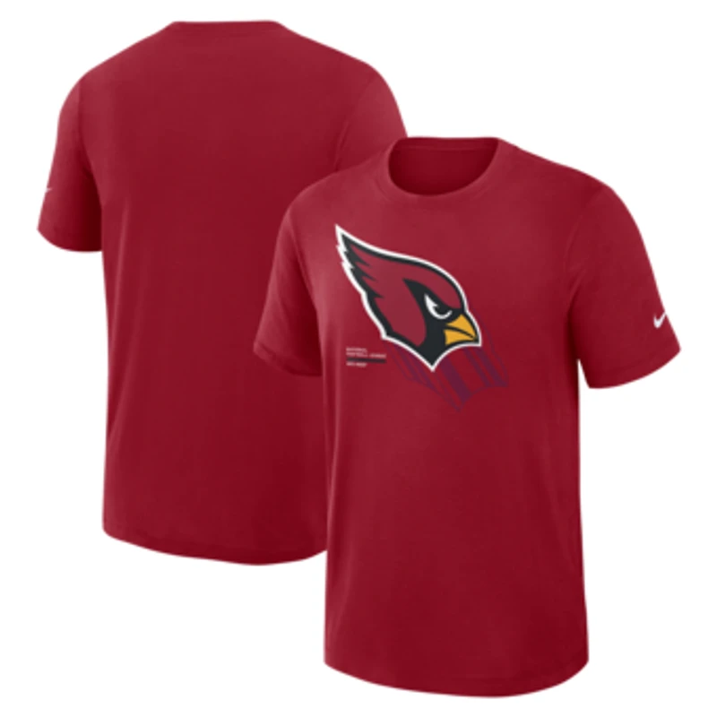 Men's Nike Cardinal Arizona Cardinals Left End Run Slub Dri-FIT T-Shirt