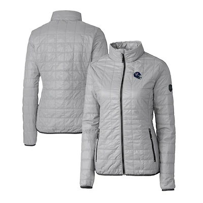 Women's Cutter & Buck  Gray Houston Texans Helmet Logo Rainier PrimaLoft Eco Insulated Full-Zip Puffer Jacket