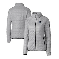 Women's Cutter & Buck  Gray Houston Texans Helmet Logo Rainier PrimaLoft Eco Insulated Full-Zip Puffer Jacket
