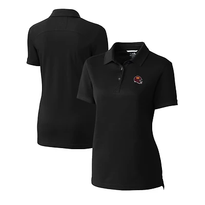 Women's Cutter & Buck  Black Washington Commanders Helmet Logo Advantage DryTec Tri-Blend Pique Polo