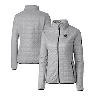 Women's Cutter & Buck  Gray Baltimore Ravens Helmet Logo Rainier PrimaLoft Eco Insulated Full-Zip Puffer Jacket