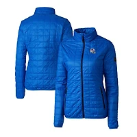 Women's Cutter & Buck  Royal Buffalo Bills Helmet Logo Rainier PrimaLoft Eco Insulated Full-Zip Puffer Jacket