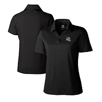 Women's Cutter & Buck  Black Carolina Panthers Helmet Logo CB DryTec Genre Textured Solid Polo