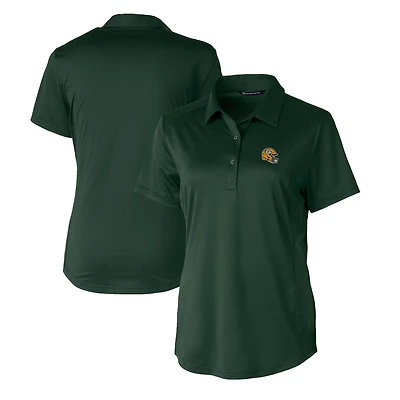 Women's Cutter & Buck  Green Green Bay Packers Helmet Logo DryTec Prospect Textured Stretch Polo