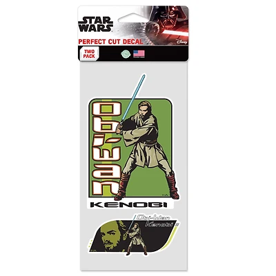 WinCraft Obi-Wan Kenobi Star Wars  2-Pack 4" x 8" Perfect Cut Decal Set