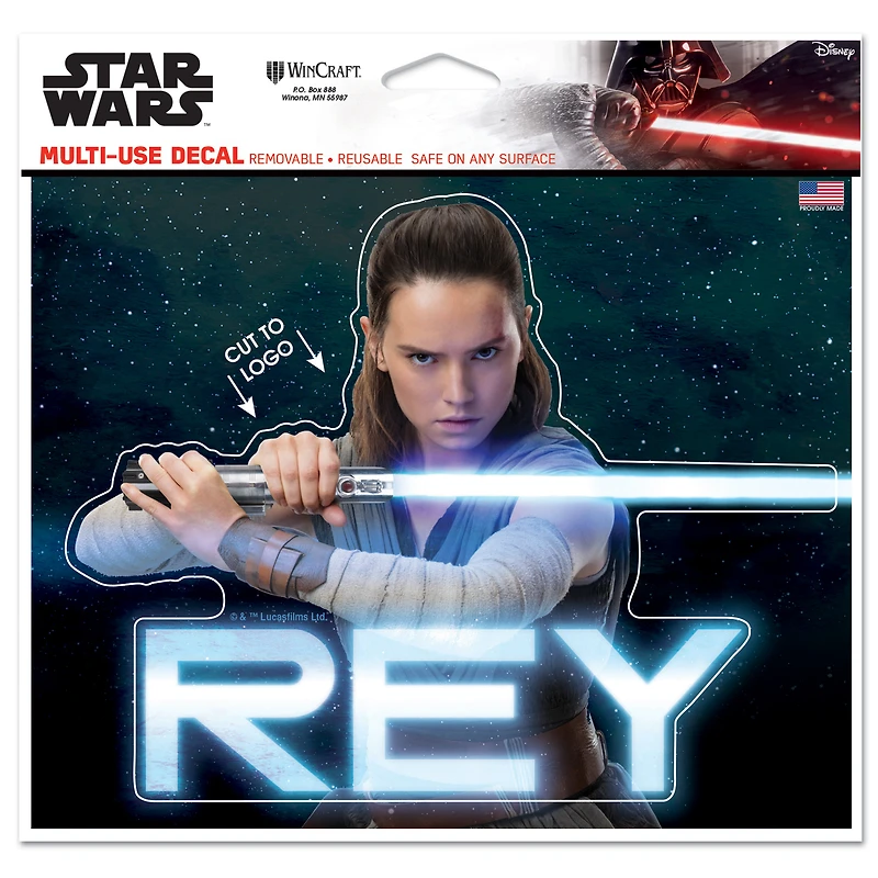 WinCraft Rey Star Wars 5" x 6" Multi-Use Decal
