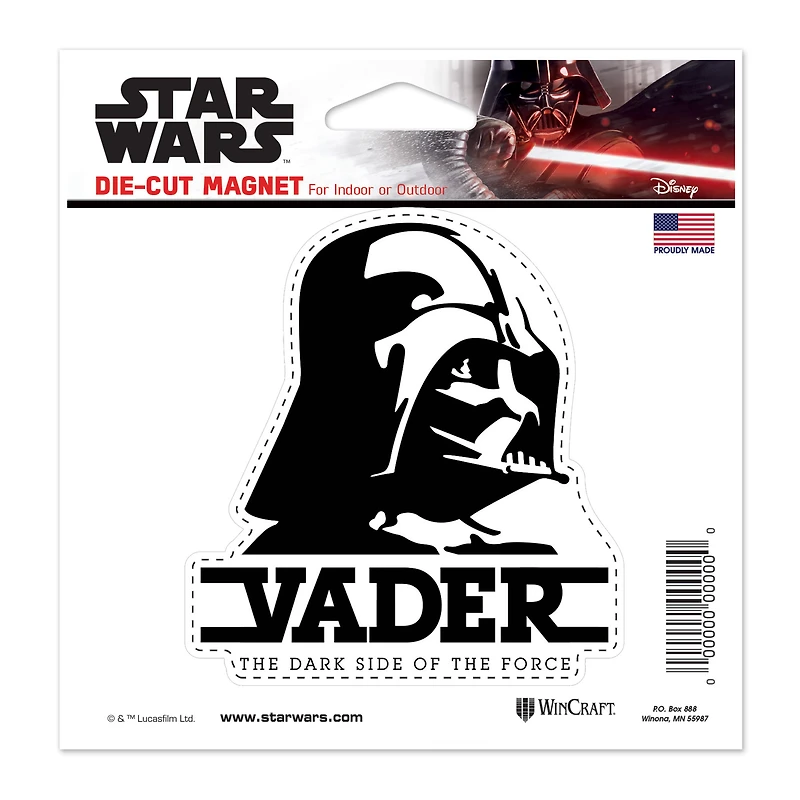 WinCraft Darth Vader Star Wars 5" x 5" Die-Cut Magnet