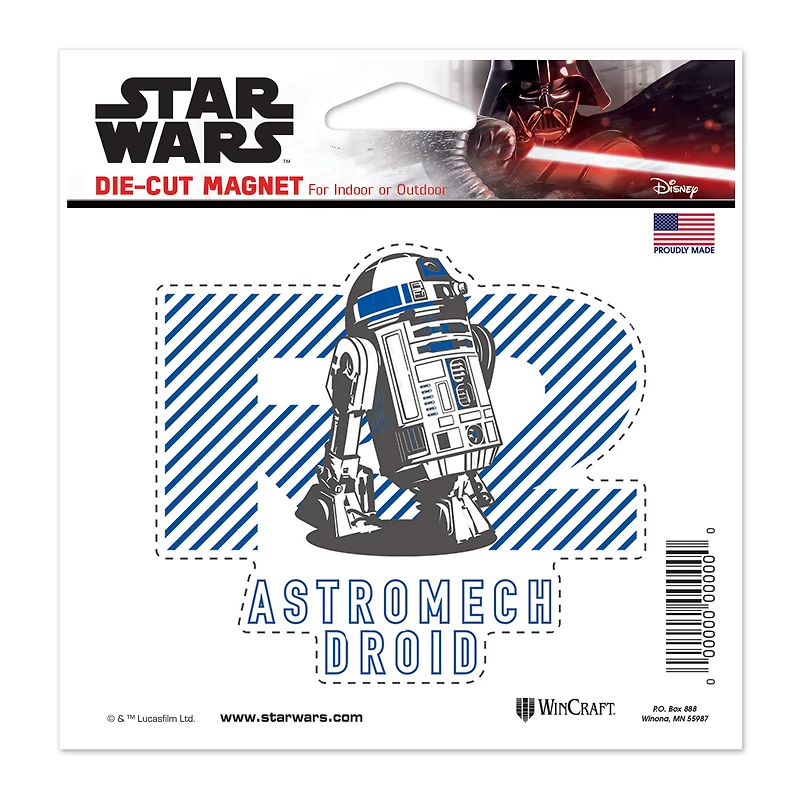 WinCraft R2-D2 Star Wars 5" x 5" Die-Cut Magnet