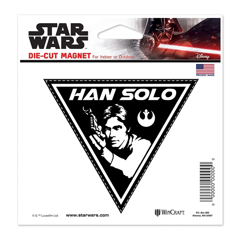 WinCraft Han Solo Star Wars 5" x 5" Die-Cut Magnet
