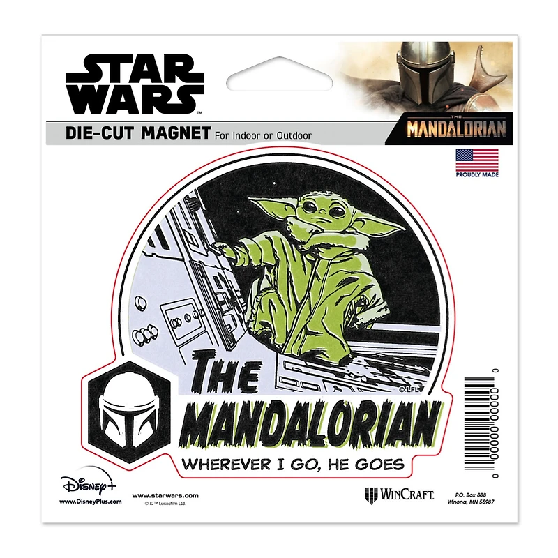 WinCraft Grogu The Mandalorian 4.5" x 6" Die-Cut Magnet