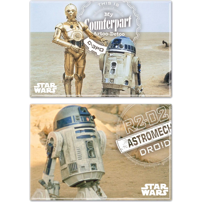 WinCraft Star Wars 2-Pack Metal Fridge Magnet Set