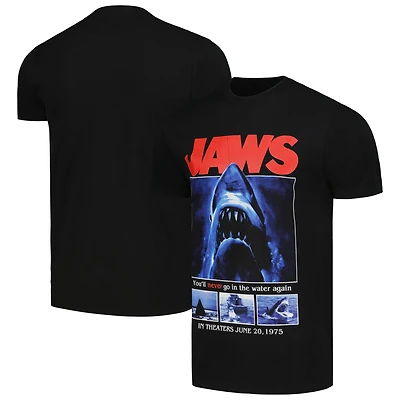 Men's Ripple Junction  Black Jaws Movie Poster T-Shirt