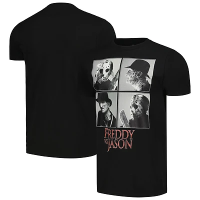 Men's Ripple Junction  Black Friday the 13th Freddy vs. Jason Grid T-Shirt